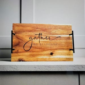 Wooden Serving Tray, Customized Gather Serving Tray, Engraved Wooden Tray, Durable Wooden Serving Tray, Acacia Wood Serving Tray, Tray
