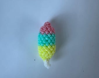 rainbow loomed popsicle charm