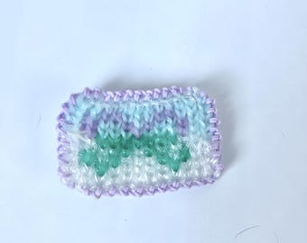 rainbow loomed winter bow mural(winter is the theme for the  item in the photo)