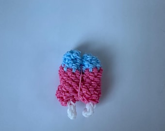 rainbow loomed double popsicle charm