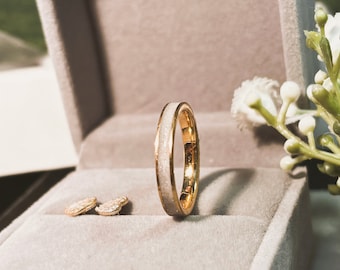 Memorial Ashes Channel Ring 3.2mm Gold Tungsten or Rose Gold Tungsten available also in silver