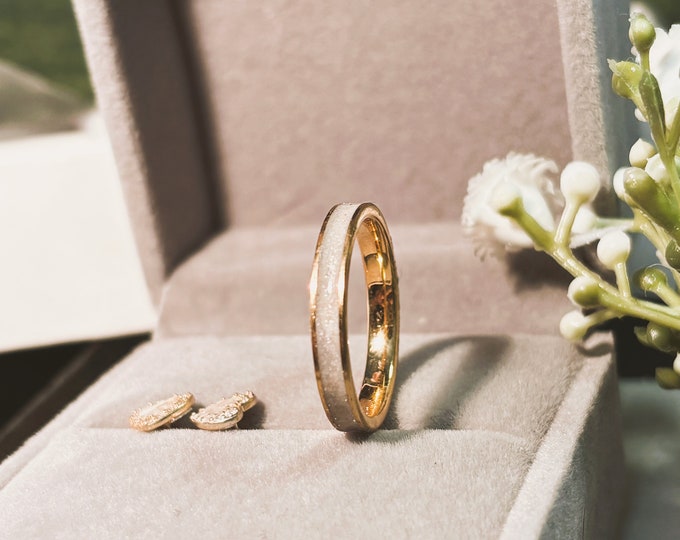 Memorial Ashes Channel Ring 3.2mm Silver, Gold Tungsten or Rose Gold ...