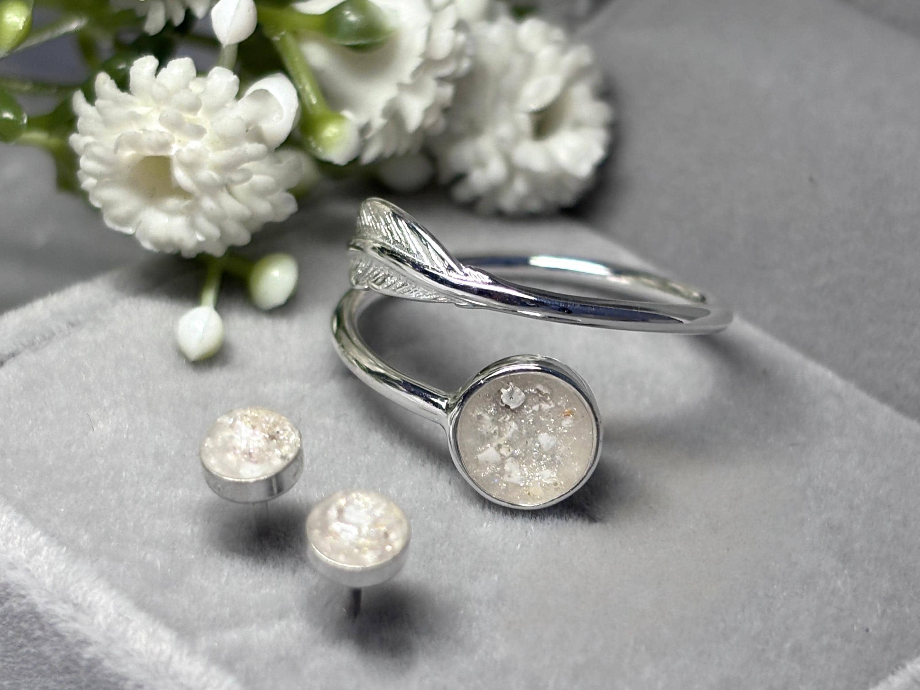 Cremation Ring Feather Memory Ring Ashes A Feather From An Angel