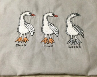 Medieval Duck Duck Goose Bird embroidery pattern PDF