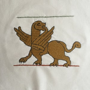 Medieval Bayeux Griffin embroidery pattern