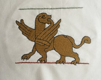 Medieval Bayeux Griffin embroidery pattern