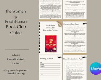 The Women by Kristin Hannah, Book Club Guide Planner