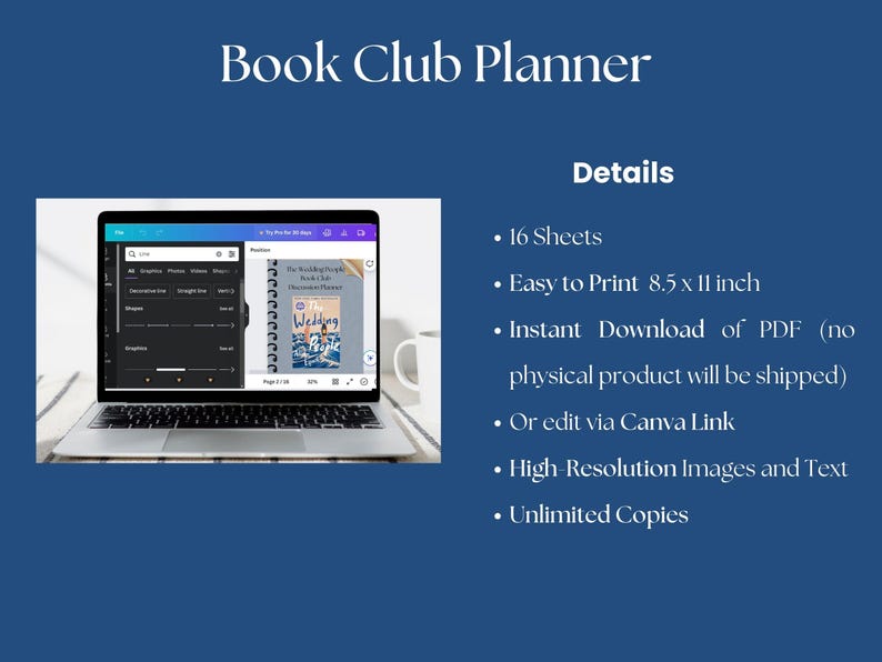 The Wedding People by Alison Espach, Book Club Guide Planner - Etsy