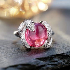 Tourmaline Ring, Tourmaline Jewelry, Engagement Ring, 18k Solid Gold Ring, Vintage Ring for Women, Gift for Her, Natural Tourmaline Ring