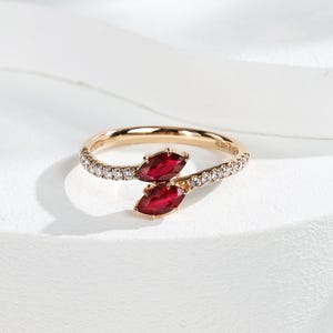 Pigeon Blood Red Ruby Ring,18k Solid Gold Ring, Unique Engagement Ring, Women Ruby Ring, Simple Ruby Ring, Gift For Her Ring For Women