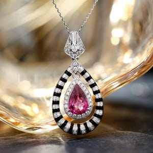 Natural Purple Tourmaline Pendant, 18k Solid Gold Pendant, Women Tourmaline Pendant, Unique Engagement Pendant, Gift For Her
