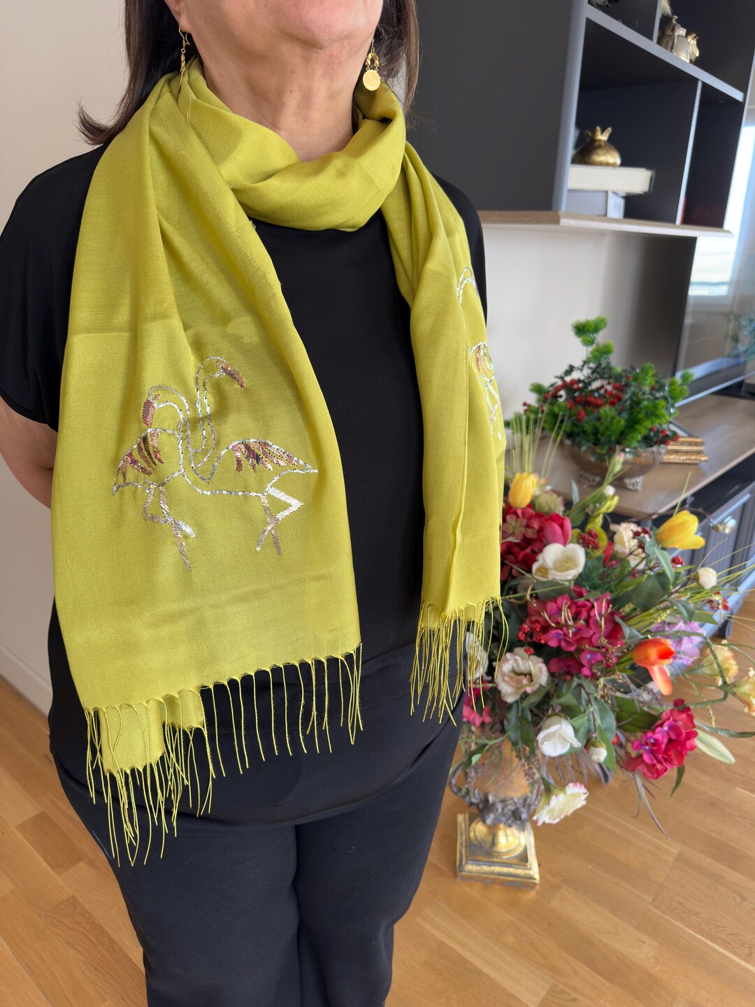 Hochzeit Schal wickeln, Gold Seide Baumwollschal, Abend Abdeckung