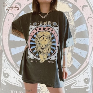 Leo Zodiac Astrology T-Shirt - Leo Horoscope Graphic Tee - Star Sign Leo Shirt Gift