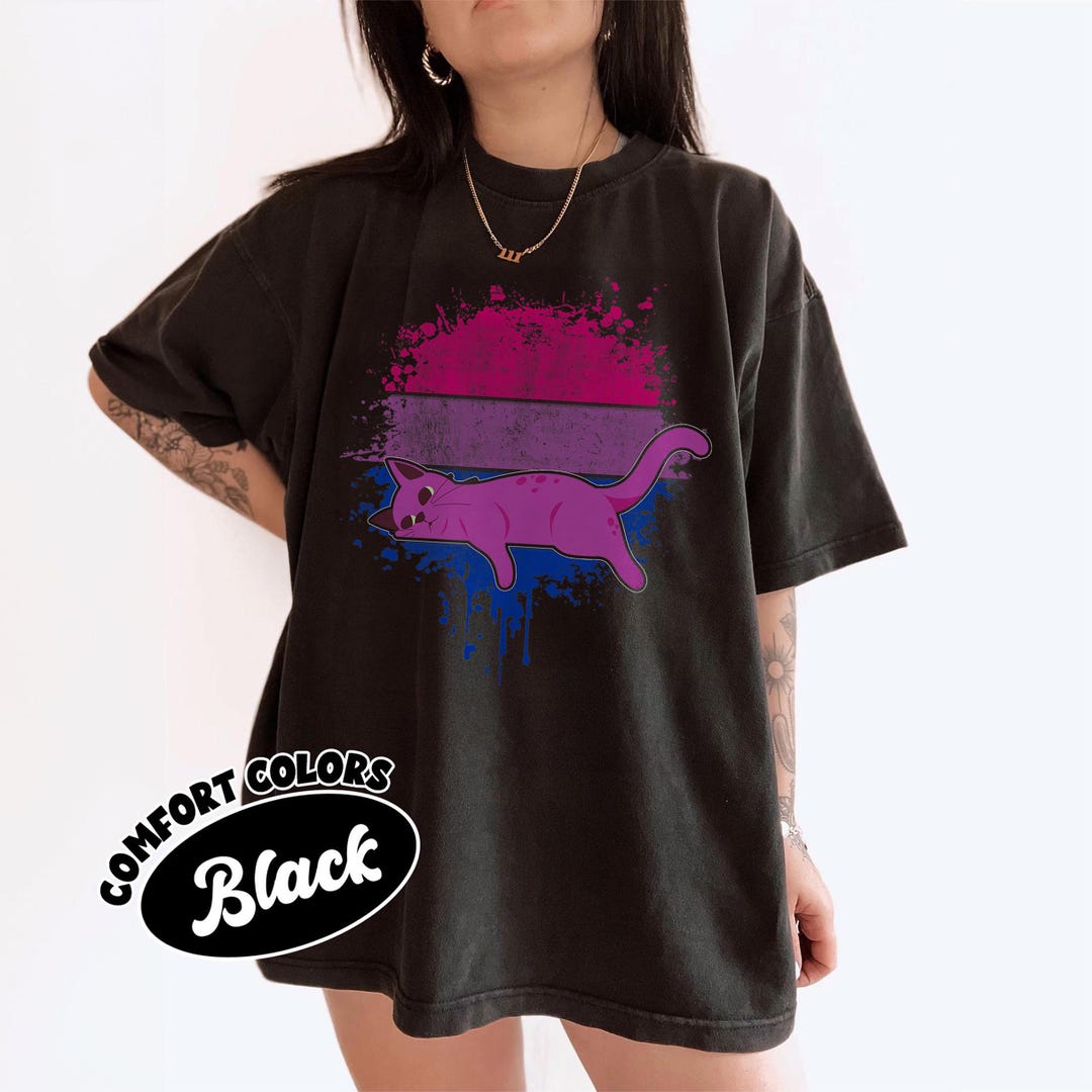 Vintage Bisexual Flag Cat T-shirt, Kitten LGBT Gay Bi Pride Shirt - Etsy