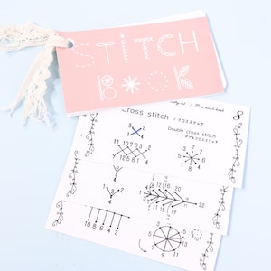 Hand Embroidery Stitches Book, Beginner Embroidery Cross Stitch Mini Book, Embroidery Stitches Instruction Book