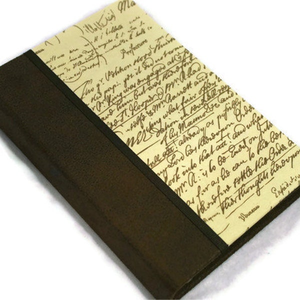 Nexus 7 Case, Kindle Fire, Fire HD Cover, Nook Tablet, Hardcover Small Tablet Case Stand, Personalized, Faux Leather, Old Script