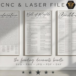 Paquete de documentos fundacionales / Carta de derechos de los Estados Unidos SVG / Declaración de independencia SVG / Constitución de los EE. UU. Svg / Documentos históricos