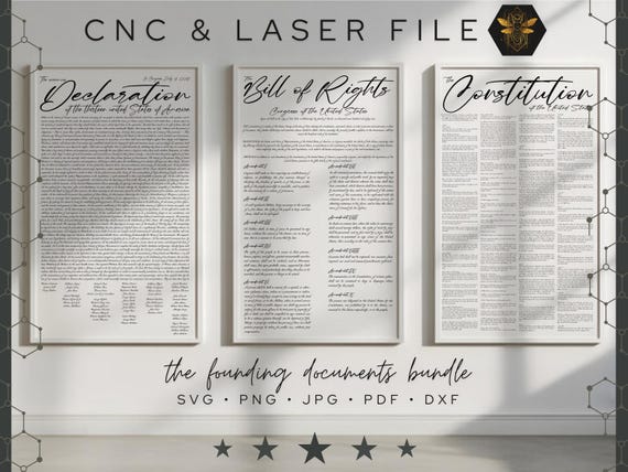 Founding Documents Bundle | United States Bill of Rights Svg | Declaration of Independence SVG | US Constitution Svg | Historical Documents