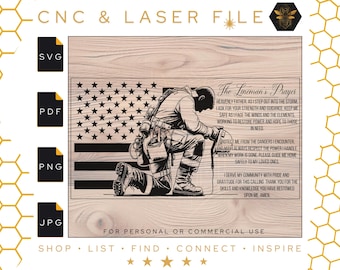 The Lineman's Prayer American Flag SVG | Lineman Svg | Lineman File | Lineman Prayer Svg | First Responder | Laser File | Pdf | PNG | Jpg
