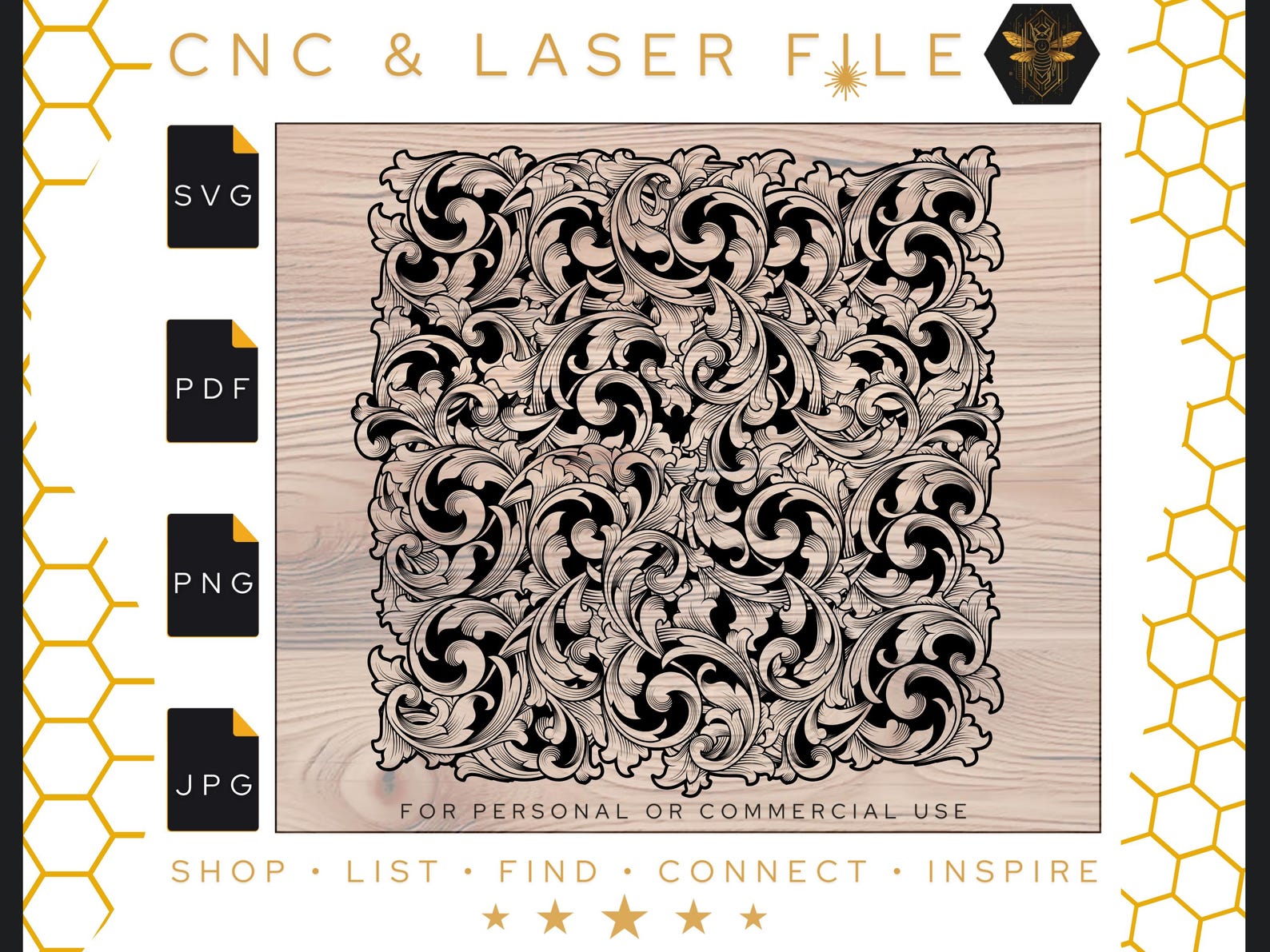 Scroll Pattern SVG | Geometric Patterns SVG File | Detailed Patterns ...