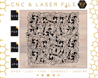 Scroll Pattern SVG | Geometric Patterns SVG File | Detailed Patterns | Scroll Design | Stippling Patterns | Digital Download | Svg Files