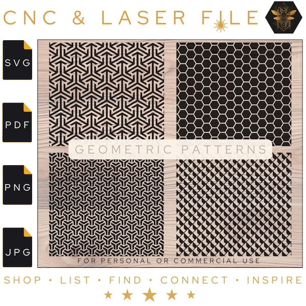 Geometric Patterns SVG File: Detailed Seamless Stippling (Digital Download)