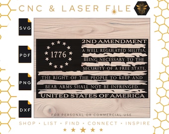 1776 2nd Amendment Distressed Style American Flag | 1776 2A American Flag | Patriotic Files | American Flag | Patriotic | Svg | Pdf | PNG