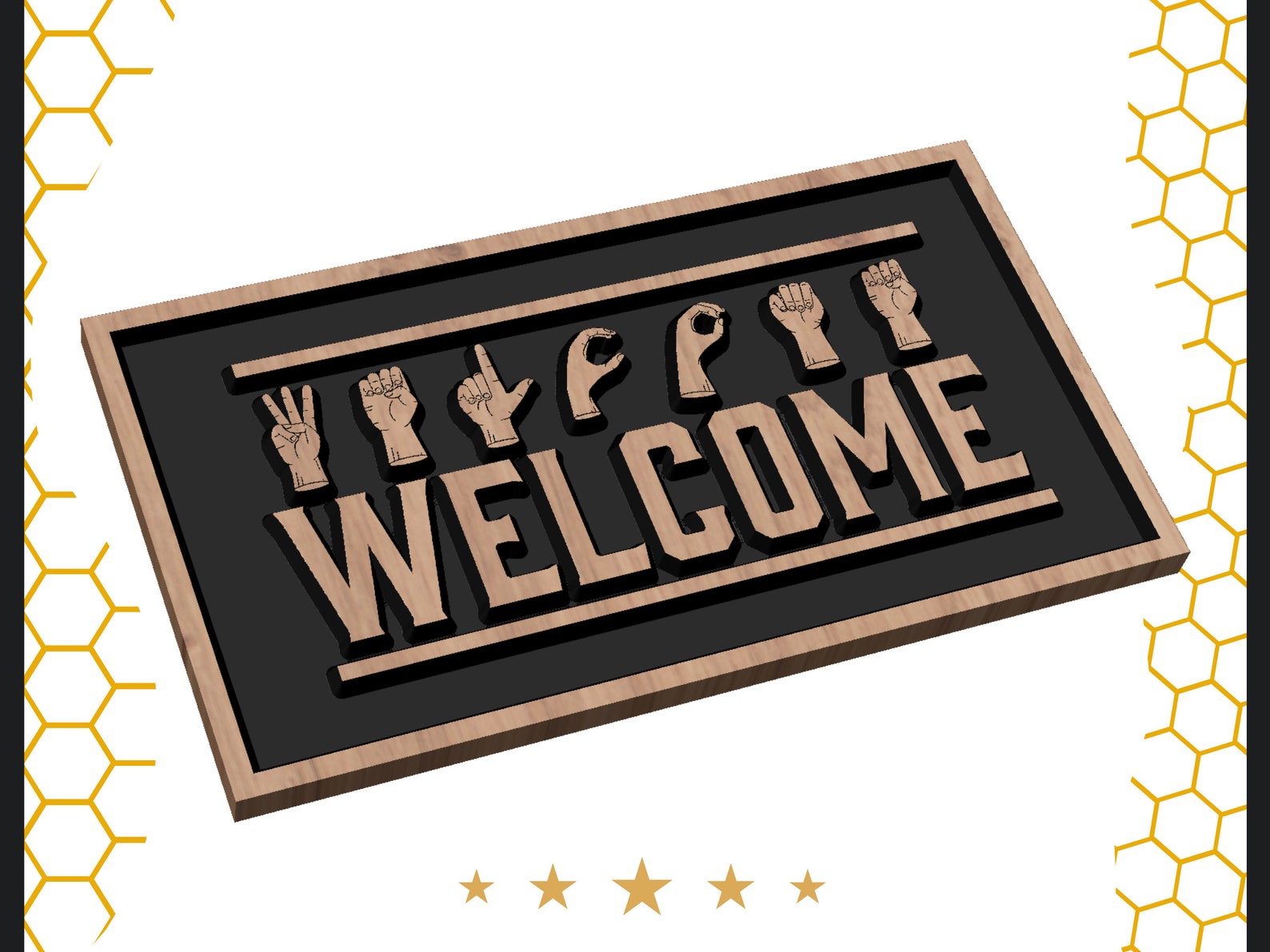 Welcome American Sign Language SVG Sign | ASL Alphabet Welcome | Sign ...