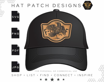 Crow Hat Patch Design | Humorous Satire (Digital Download)