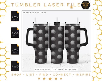 Golf Ball Tumbler SVG | Seamless Laser Engraving File (Digital Download)