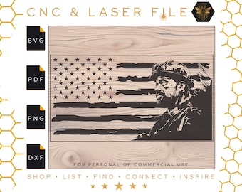 Distressed Coal Miner American Flag SVG | Patriotic Mining (Digital Download)