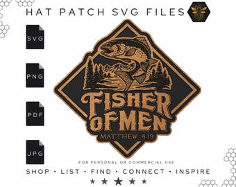 Fisher of Men Patch SVG File | Christian Fishing Design (Digital Download)