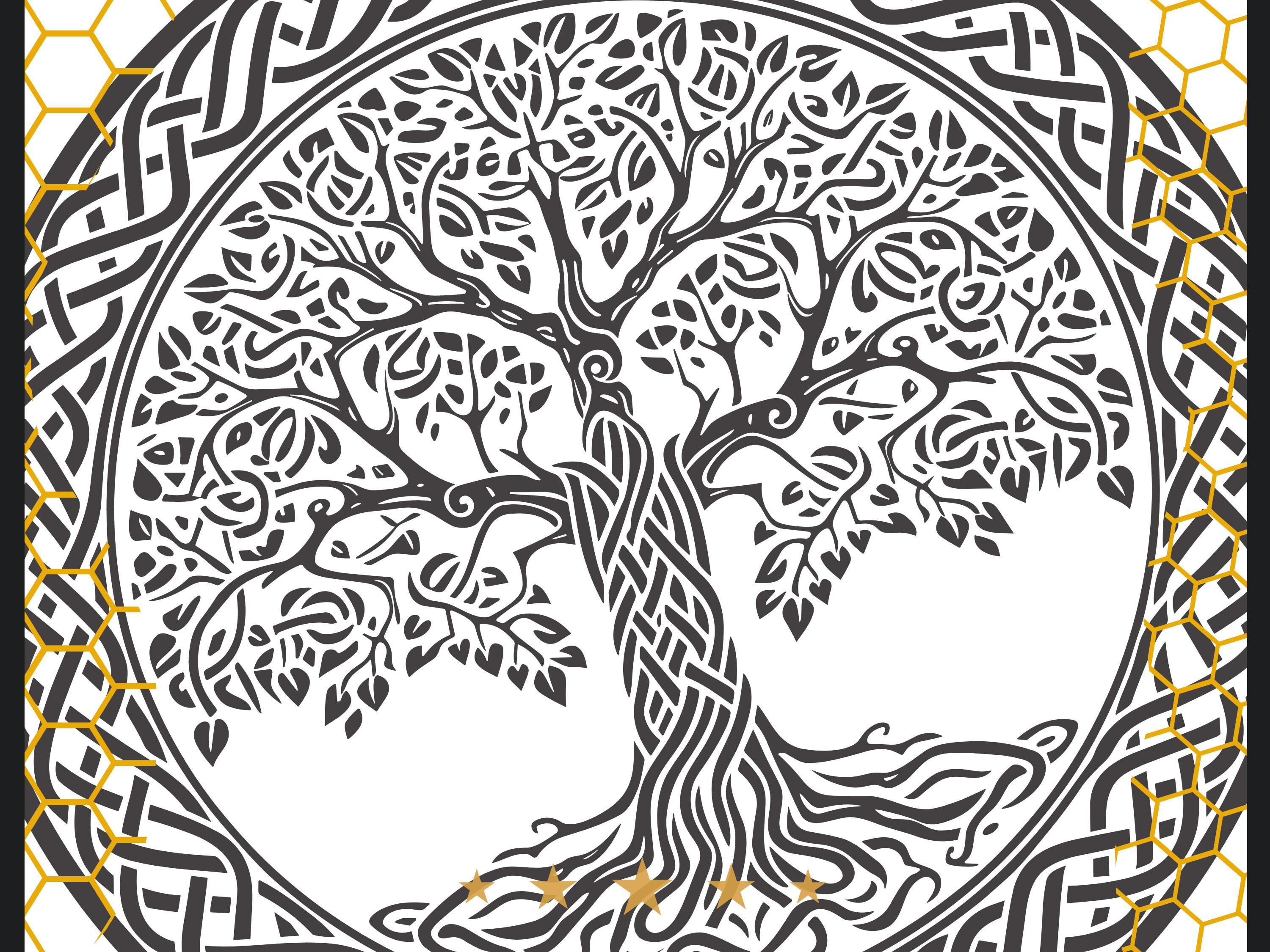 Celtic Tree Of Life Round Vector Celtic Tree Svg Celtic Pattern 