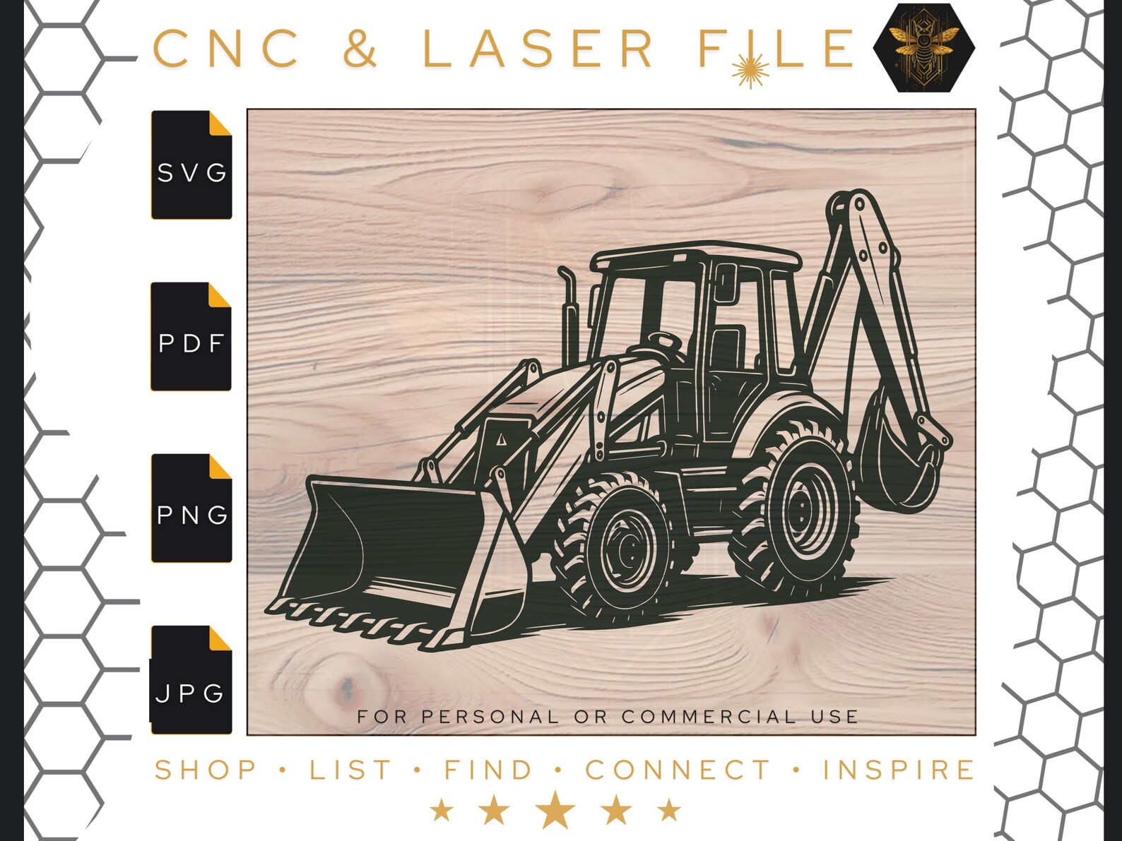 Construction Equipment SVG Designs: Heavy Machines, Laser Cut Files ...