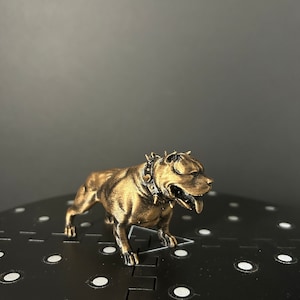 American bully dog pet figurine muscle statue