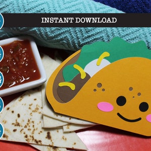 Taco Card - Download instantâneo - Taco Tuesday - SVG - EPS - PNG - jpg