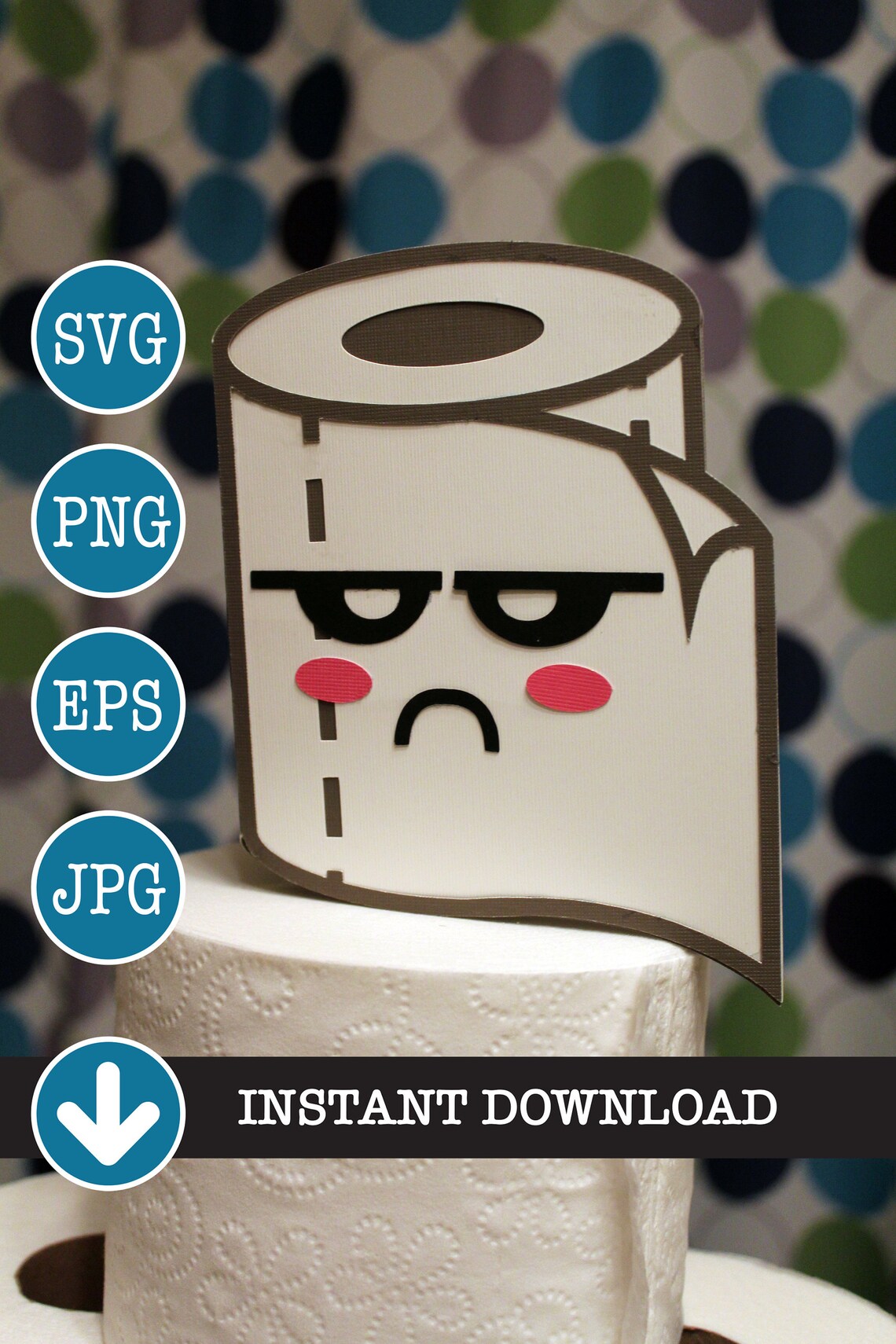 Toilet Paper Card Instant Download SVG EPS PNG Jpg Etsy