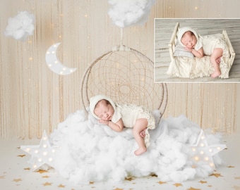 Fondo digital neutro, telón de fondo digital, dreamcatcher, neutral, estrella brillante, telón de fondo neutral para recién nacidos