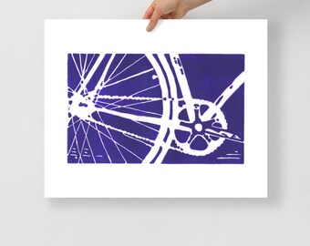 bicycle bike art print home decor blue boys transportation nursery wall art childrens art housewarming gift