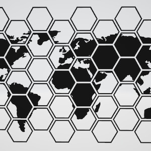 Verschiedene Hexagon 3D Druck Wall Art Wandbilder aus nachhaltigem PLA