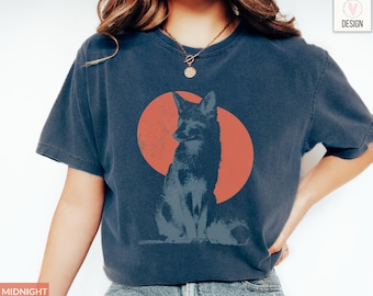 Vintage Fox Graphic Tee, 90s Retro Style, Comfort Colors