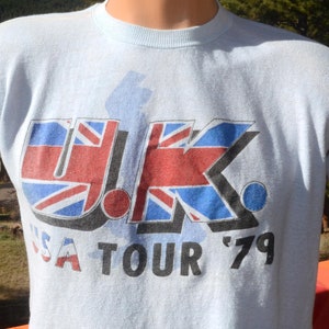 vintage 70s tee THE WHO band rock concert tour 1979 usa uk t-shirt Medium Large