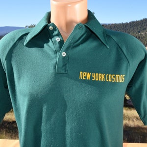 vintage 70s polo shirt new york COSMOS champion pele Small soccer futbol