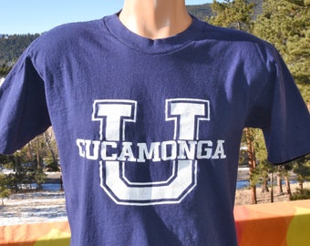 vintage 70s t-shirt rancho CUCAMONGA college tee Medium Large