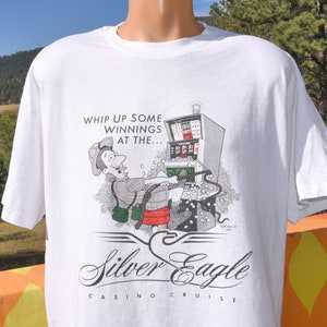 vintage 90s tee SILVER EAGLE casino cruise boat t-shirt XL whip