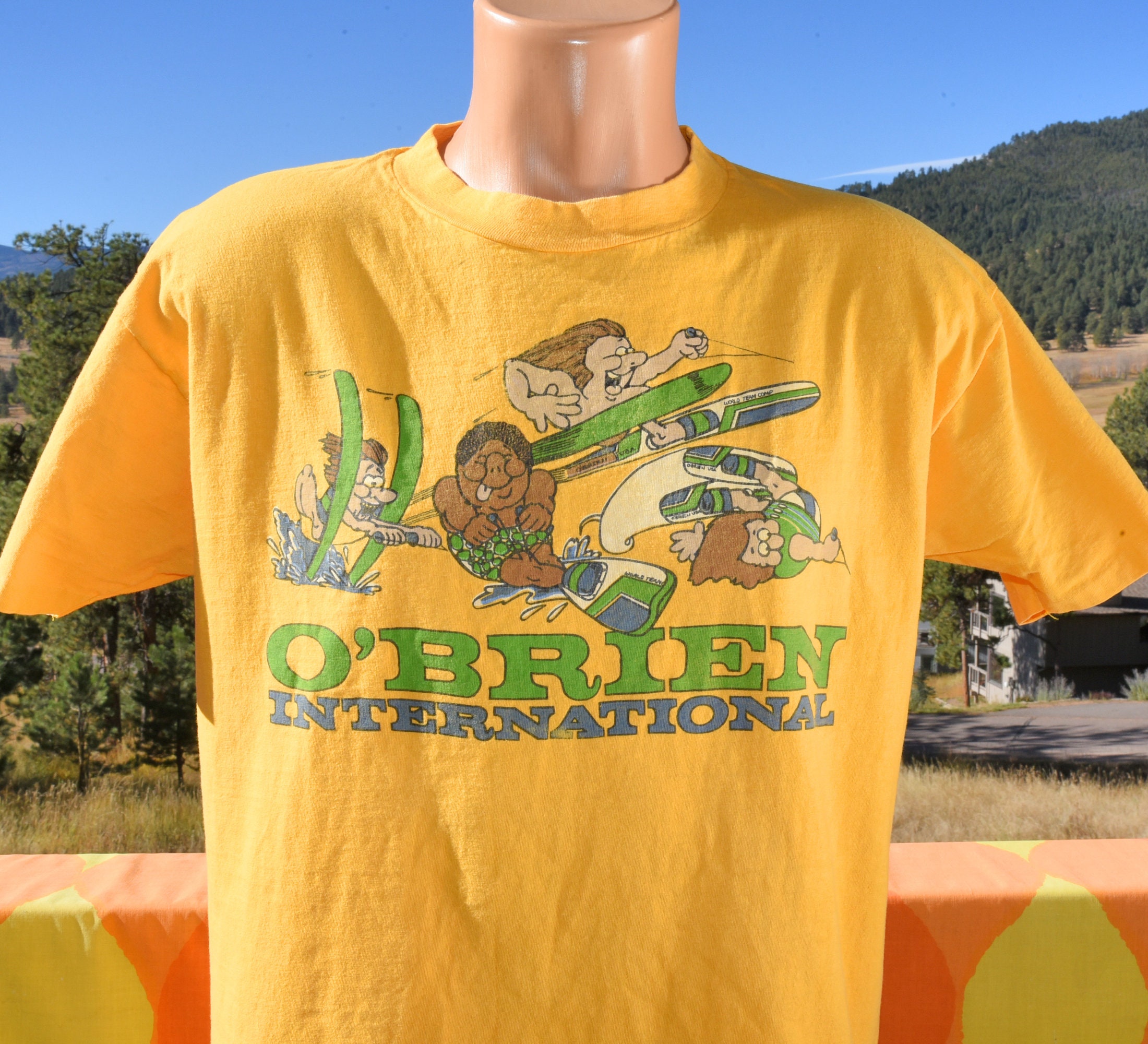 Vintage 70s T-shirt O'BRIEN Water Ski International Tee Large XL