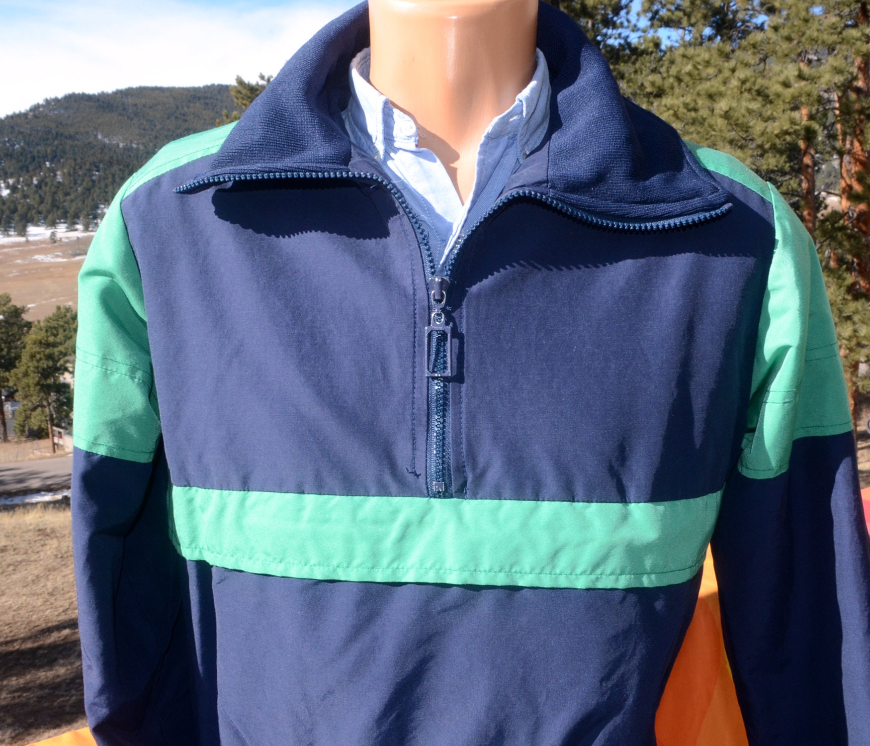vintage pullover ski jacket