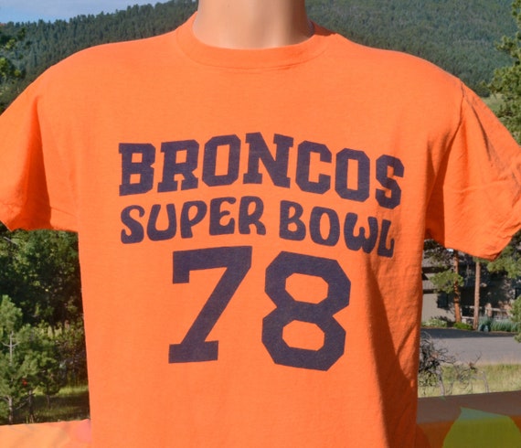 vintage 70s t-shirt denver BRONCOS football super