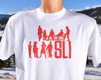 Camiseta gráfica vintage SLI de los años 80, Screen Stars, talla XL/Grande