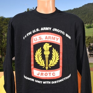 vintage 90s t-shirt junior ROTC army jrotc long sleeve tee XL Large honor